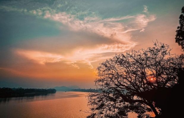 Sunset in the Huong River